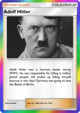 hitler pokemon card Adolf Hitler