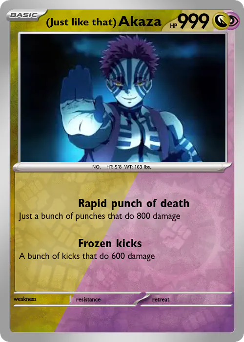 Akaza | Poke Card Generator