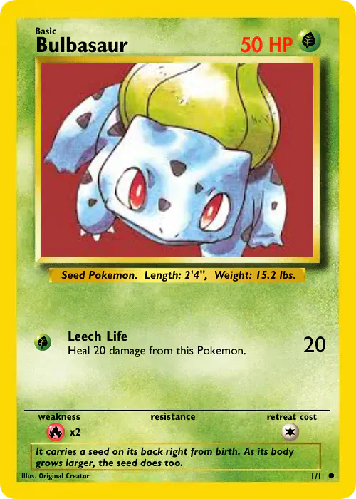 Card Bulbasaur