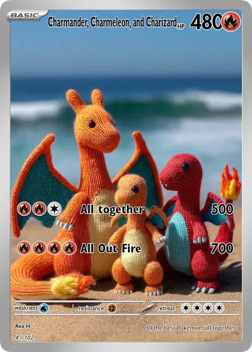 charmander charmeleon charizard pokemon cards Charmander, Charmeleon, and The card pictured is the card you are bidding on or purchasing Charizard 006/165 - Pokemon 151