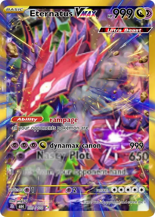 eternatus pokemon cards - Scarlet & Violet - Surging Sparks - Darkness / 340 / VMAX Card Text Eternatus Pokemon Trading Card Game