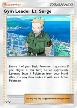 pokemon gym leader cards Top 8 in the Trading Card Game Each Pokemon TCG Gym Leader Lt. Surge |