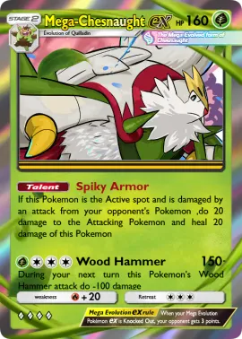 chesnaught ex pokemon card Pokemon Mega Chesnaught EX 1