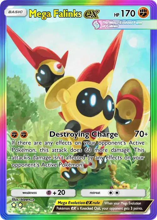 pokemon card falinks V 110/192 Rebel Clash Full Art Holo Ultra Rare Near Mint Weakness Psychic 2 Resistance None None Retreat Cost Pokemon TCG - SV7 -