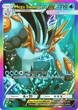 mega swampert pokemon card M EX XY87 Swampert EX Oversized Jumbo XY 87 : Toys & Games (Dont apply Weakness and Resistance for Benched Pokmon.) Weakness Lightning 2 Resistance None None Retreat Cost Mega Swampert | Poke Card