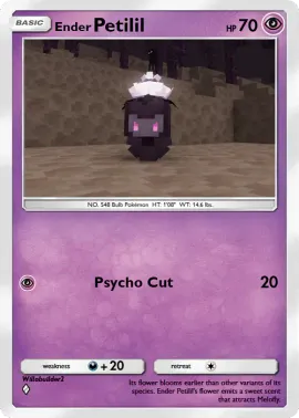 petilil pokemon card Hand-painted Petilil Trading Card