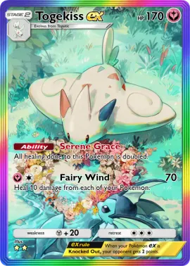 togekiss ex pokemon card #203 Japanese Mega Dream  Red Orange Cards Listed cards may have imperfections. Togekiss | Poke Card Generator